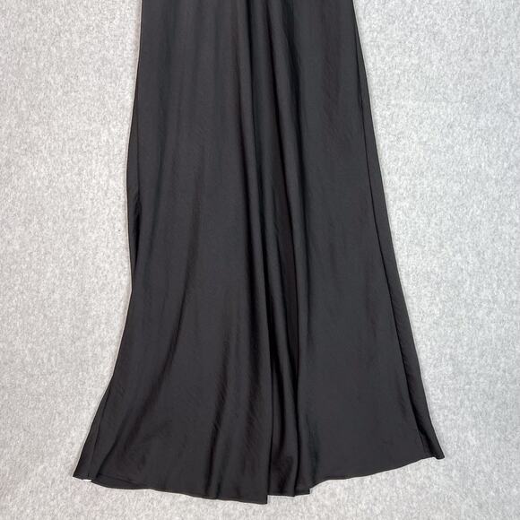 Free People Intimately Black Smoke & Mirrors Maxi Slip Dress Size Large - Picture 7 of 9